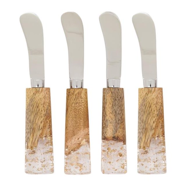 SARO SP236.GL Ensemble de Couteaux à Cocktail en Bois & Résine
