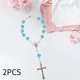 thumbnail image 4 of Pulsera con cruz religiosa,Pulsera con cruz religiosa,joyería,colgante,clásico,Pulsera con cuentas de en forma de cruz,estilo vintage,Pulsera decorativa con cruz de Jesús Azul, 4 of 6