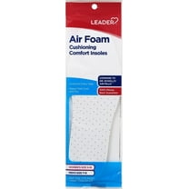 LEADER Air Foam Insoles, Keeps Feet Cool & Dry, Cushions Every Step, for Men & Women, One Size Fits Most, Trim to Size, Unisex, Compare to Dr. Scholl?s Air-Pillo, 1 Pair
