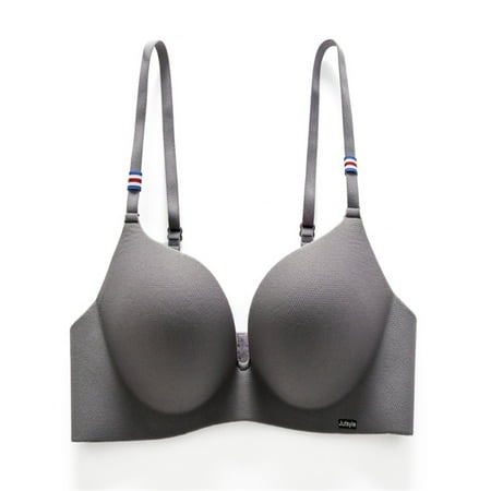 

Gathering Bra Thin Section Without Steel Ring One-piece Seamless Gathering Bra Solid Color Stretch Thin Padded Bra