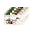 thumbnail image 4 of MKHERT European French Rural Stone House with Bike Bicycle Placemats Table Mats for Dining Room Kitchen Table Decoration 12x18 inch,Set of 4, 4 of 4