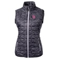 thumbnail image 2 of Women's Cutter & Buck  Black San Diego Padres City Connect Rainier PrimaLoft Eco Insulated Full-Zip Printed Puffer Vest, 2 of 3
