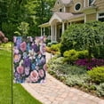thumbnail image 2 of Yayeee Garden Flag 12"x18" Double Sided Outdoor Yard Lawn Holiday Decorations, Pink and Purple Flowers, 2 of 6