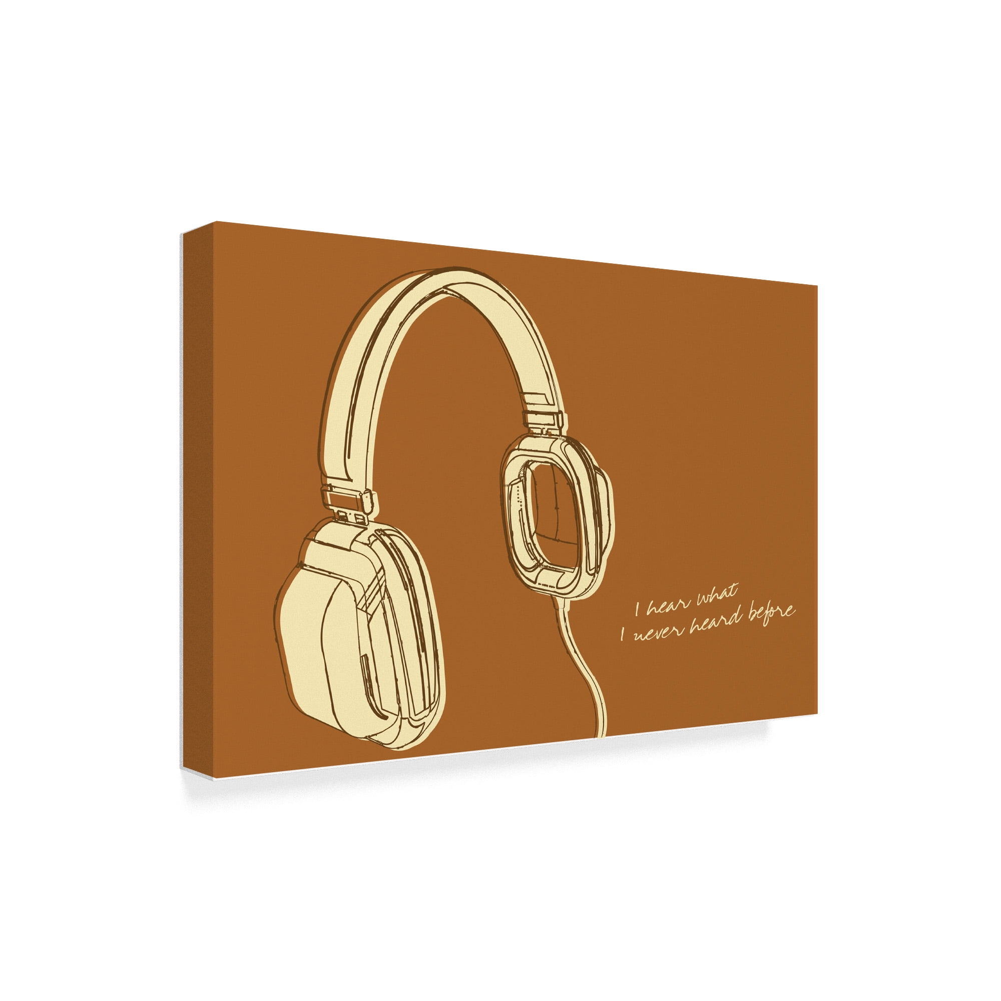 Trademark Fine Art 'Lunastrella Headphones' Canvas Art by John W. Golden