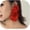 red, variant on Big Flower Drop Earrings for Women Long Fabric Floral Dangle Earrings Bohemian Exaggerated Statement Satin Flower Earrings Hypoallergenic Summer 3D Fashion Jewelry Gifts
