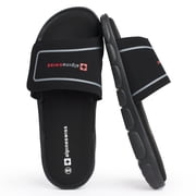 Alpine Swiss Gabe Cloud Slide Sandals For Men Shock-Absorbing Foam Insole With Arch Support, Adjustable Strap, Waterproof Anti-Slip Mens Slides For Recovery Gym Daily Wear