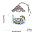 thumbnail image 2 of Uuiauoio Glass Easter Ornament 2D Flat Pendant with Bunny Egg Designs for Tree Gift Basket Filler Holiday Party Decorations Keepsake, 2 of 5