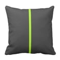 thumbnail image 1 of BOSDECO Colorful Neon Bright Lime Green Gray Contemporary Stripe Mod Pillowcase Cushion Cover 16x16 inches, 1 of 1