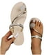 thumbnail image 4 of Zapatos de verano con punta de clip para mujer Sandalias de playa informales con diamantes de imitación Wmkox8yii  ytu9289, 4 of 9