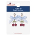 thumbnail image 2 of Way to Celebrate Americana Gingham Bow Cherry Earrings, 2 of 4