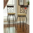 thumbnail image 6 of Home Square 2-Piece Furniture 24" Metal Counter Stool Set in Dark Brown, 6 of 10