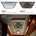 thumbnail image 7 of XYZCANDO Dragonfly Camper Window Cover Flower RV Skylight Cover RV Window Shade Camper Blackout Window Cover RV Vent Covers for Roof RV Sunroof Shade Cover RV Black Out Shade Decor Black, 7 of 7