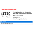 thumbnail image 2 of Parking Brake Shoe Set - Compatible with 1988 - 1991 Mercedes-Benz 300SE 1989 1990, 2 of 2