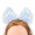 thumbnail image 5 of Iridescent Bow Headband, Bright Party Accessory for Parties and Events, by Way To Celebrate, 5 of 6