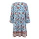 thumbnail image 2 of Gibobby Vestido De Mujer De Corte Vestido Corto De Mujer Con Cuello En V Con Cordones Bohemio Casual Estilo Resort Vestido Corto(Azul,M), 2 of 4