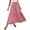 Pink, variant on MIXUE Skirts For Women Summer Solid Color Elastic High Waist A Line Elegant Maxi Skirt Outwear,Blue,L