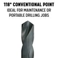 thumbnail image 3 of FRKSMD-23/64" High Speed Steel Reduced Shank Drill Bit with 1/4" Shank, DWDRSD Series, 3 of 4