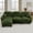 Green, variant on Eyisean 116" Chenille Modern Modular Sectional Sofa, Comfy 3-Seater Pleated Wrinkle Design Couch with Round Pillow, Oversized Upholstered Deep Seat Sofa with Curved Round Armrests for Living Room