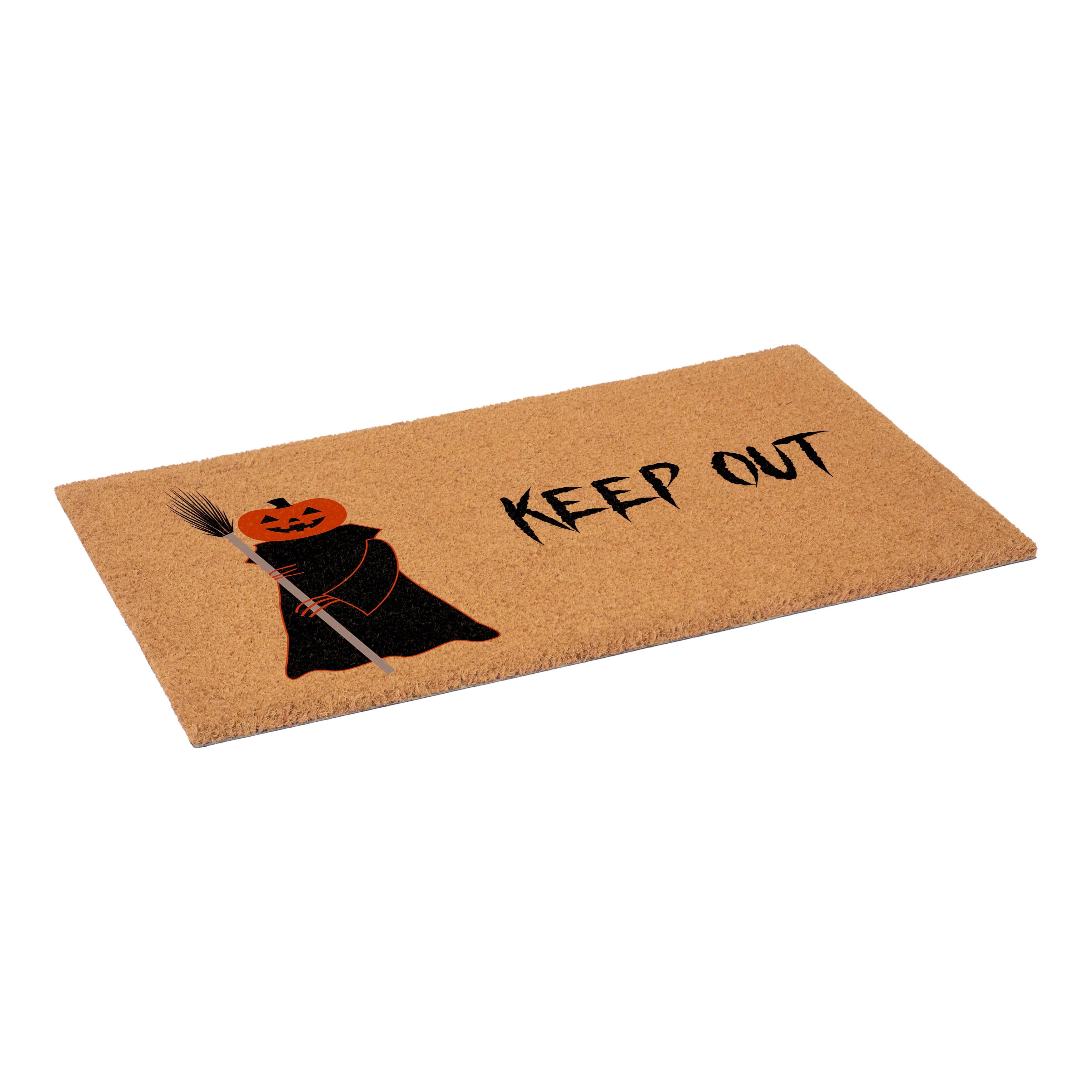 Calloway Mills 114781729 Scary Pumpkin Keep Out Doormat, 17"x29"
