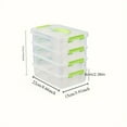 thumbnail image 6 of 4-layer Transparent Plastic Storage Box Cover Partitioned Drawer Storage Box Building Block Storage Box Portable Storage Box, 6 of 8
