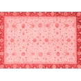 thumbnail image 1 of Ahgly Company Machine Washable Indoor Rectangle Oriental Red Modern Area Rugs, 7' x 10', 1 of 4