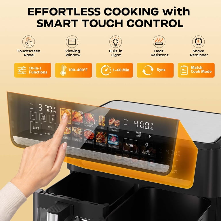 Patbrela 13QT Dual Basket Air Fryer Oven with Touchscreen photo 2