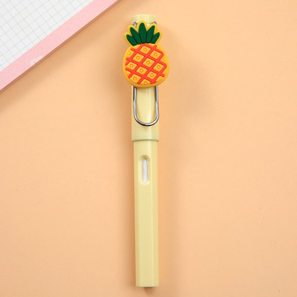 Lápiz infinito de dibujos animados con frutas, decoración de animales, lápiz eterno para niños, papelería linda, suministros escolares Kawaii