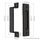 thumbnail image 2 of Manija de puerta corrediza de granero resistente y sin perforaciones, diseño de doble cara, manija de puerta corrediza sin ranura negra, manija de puerta abierta, 2 of 5