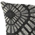thumbnail image 4 of Jordan Manufacturing 22" x 22" Maloa Asphalt Black Ikat Square Outdoor Throw Pillow (2 Pack), 4 of 10