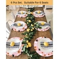 thumbnail image 4 of 13 Inch Round Placemats Set of 4, Halloween Pink Non Slip Heat Insulation PP Table Mats, Black White Ghost Orange Skull Pumpkin Washable Place Mats for Kitchen Dining Party Table Decor, 4 of 7