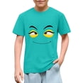 thumbnail image 2 of Jolis Hauts à Manches Courtes pour Enfants Garçons Filles T-Shirt Ample Décontracté à Imprimé d'Expression Uni, 2 of 6