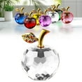 thumbnail image 2 of Crystal Apple Collectible Figurines, Ongmies Elegant Glass Desk Figurine – 2.5 Inch Clear & Sparkling Decorative Accent for Home Décor, 1 Ornament, 2 of 7