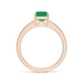 thumbnail image 2 of Angara Natural 1.5 Ct. Emerald with Diamond Classic Ring in 14K Rose Gold for Women (Ring Size: 3.5), 2 of 9