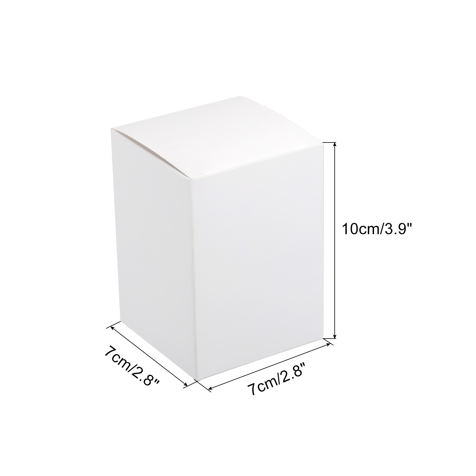 Unique Bargain Paper Recycled Gift Corrugated Paper Box White 2.8"x 2.8"x 3.9"