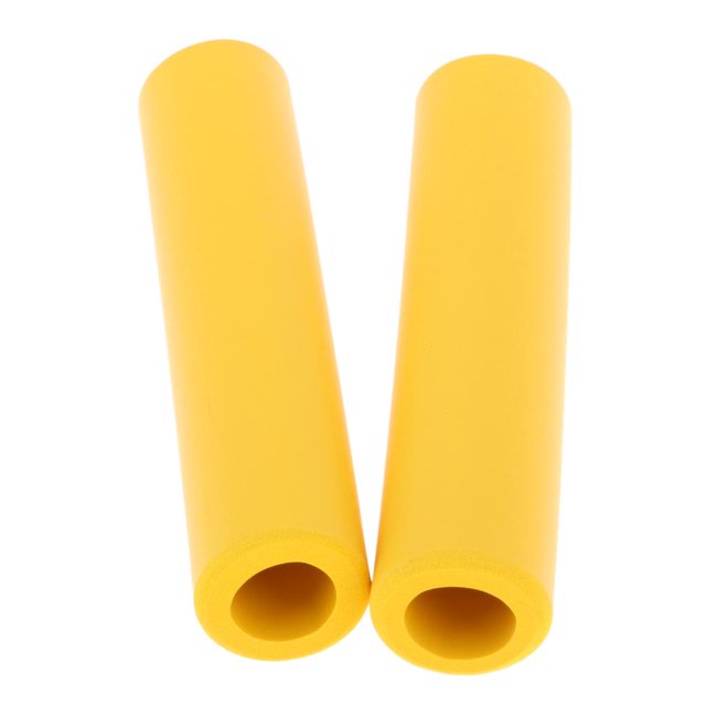 1 Pair Bike Silicone Anti-slip Handlebar Grips For Mountain - Yellow