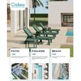 thumbnail image 5 of Chaise Lounge Chair Outdoor with Wheels, Adjustable 5-Position Chaise Lounge Outdoor with Wood Texture, Patio Lounge Chair for Poolside Backyard, Green, 5 of 8
