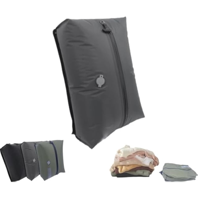 Overpackbag Compression Bags, Pack More, Pay Less, Waterproof Bags for Luggage, Suitcase, Backpack (Gray*2)