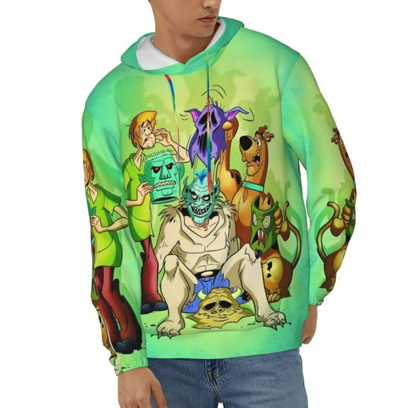 Scooby Doo Men's Hoodie Novelty Graphic Long Sleeve Adult Sweatshirt Casual Unisex Pullover Sweater Hooded Tracksuit