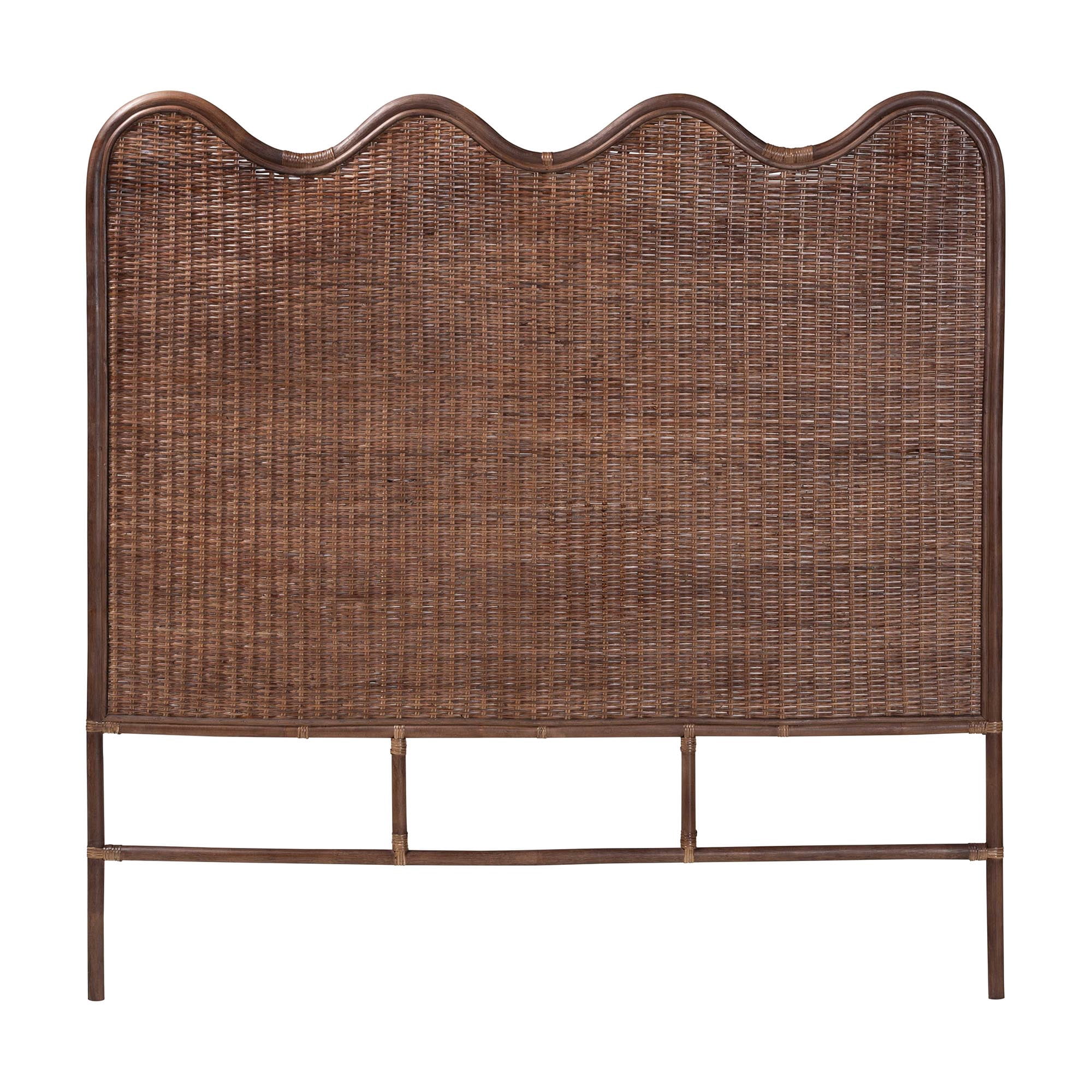 bali & pari Einya Boho Standalone Headboard, King, Coffee Bean