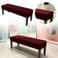 thumbnail image 2 of Nnndbs M Stretch Bench Cover Red, Elastic Spandex Slipcover for Bench Seat, Removable Washable Furniture Protector for Dining Kitchen Patio Bench, 2 of 8