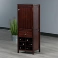 thumbnail image 2 of Winsome Wood Brooke Jelly 3-Section Cupboard, Wine Storage, Walnut Finish, 2 of 9