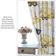 thumbnail image 5 of Boys Construction Curtains, Watercolor Yellow Cartoon Tractor Truck Excavator Bulldozer Print Blackout Window Treatments for Kids Child Bedroom Nursery, 84x84in, 5 of 6