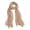Light Tan, variant on Skymirror Women Scarf Solid Color Long Wide Crumple Thin Decorative Soft Perspective Wrinkled Scarf Clothes Accessory