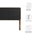 thumbnail image 6 of Headboard, King Size, Walnut Black, Vegan Leather, Bedroom, Modern Contemporary HB36774, 6 of 8