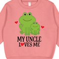 thumbnail image 3 of Inktastic My Uncle Loves Me Frog Toddler Sweatshirt, 3 of 4