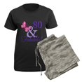 thumbnail image 5 of CafePress - 80 And Fabulous Women's Dark Pajamas - Women's Short Sleeve Print T-Shirt and Pants Dark Cotton Pajama Set, 5 of 7