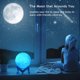 thumbnail image 5 of Lámpara de luna Luz de luna Luz de noche para niños Regalo para mujeres Carga USB Brillo Impreso en 3d Lámpara de luna blanca cálida y fría (15 cm). Afortunado Sencillez, 5 of 5