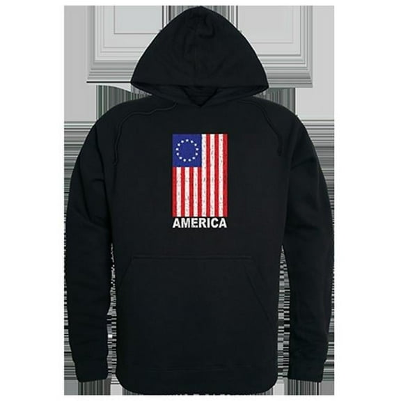 America Graphic Pullover Sweatshirt, Black - Small