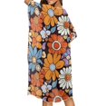 thumbnail image 5 of SCRAWLGOD Hippie Daisy Print Kimono Swimsuit Cover Up for Women Soft Lightweight Swimsuit Coverup Breathable Quick Dry Beach Cover Up, 5 of 6