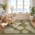 thumbnail image 3 of Design&I 5'x7' Washable Area Rug Flatweave & Daily Traffic Ready Olive Beige Abstract Shapes Design Elegant Contemporary Artistic for Modern for Guest Room, Lounge, Apartment, 3 of 7